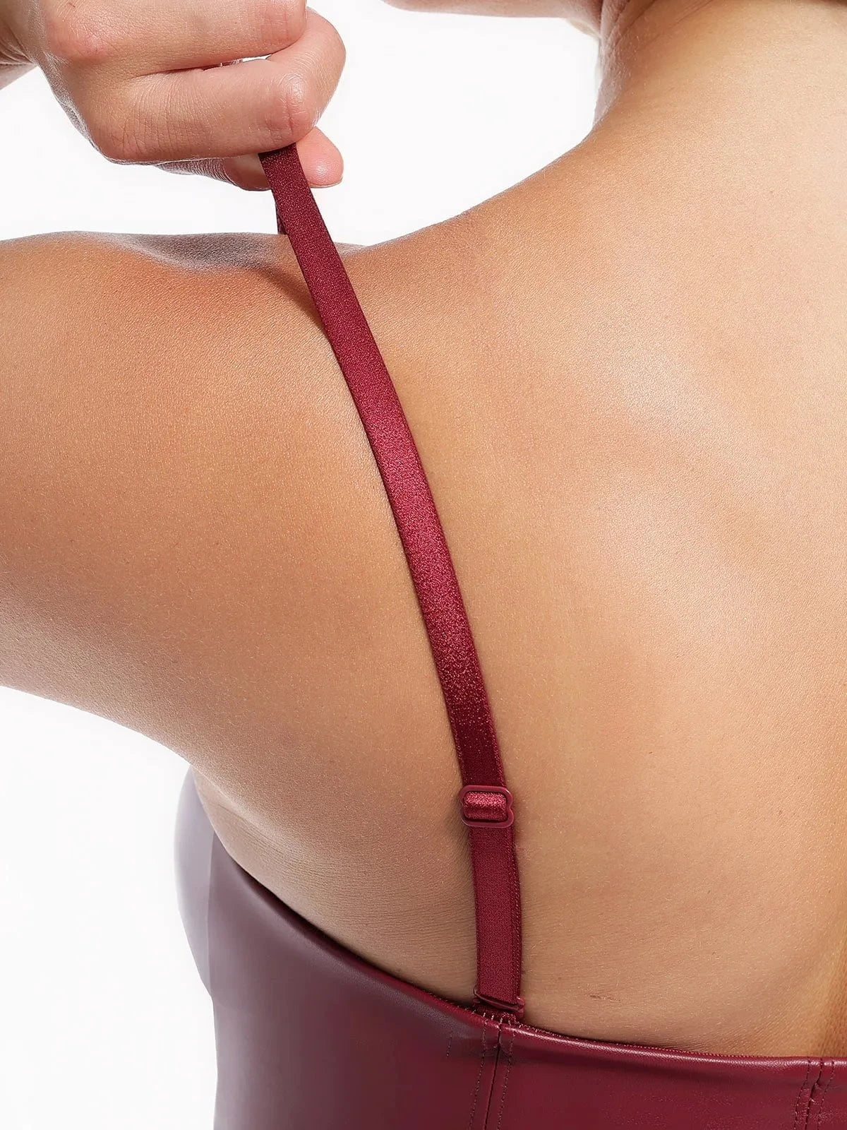 Dual-Wear Sculpting Faux Leather Dress