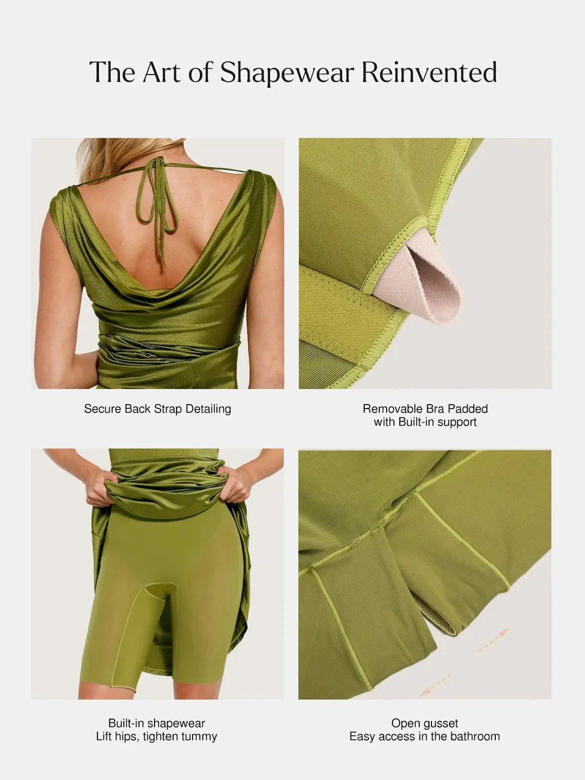 Shapewear Convertible Shine Sculpting Mermaid Dress