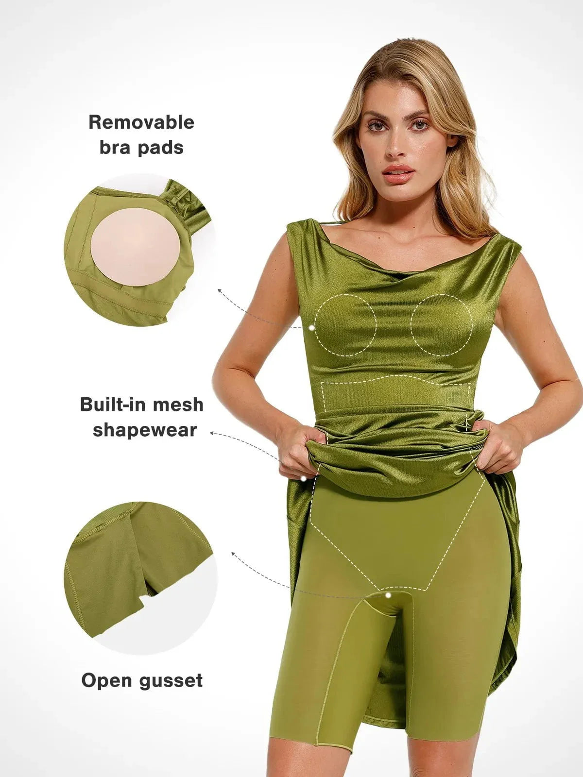 Shapewear Convertible Shine Sculpting Mermaid Dress