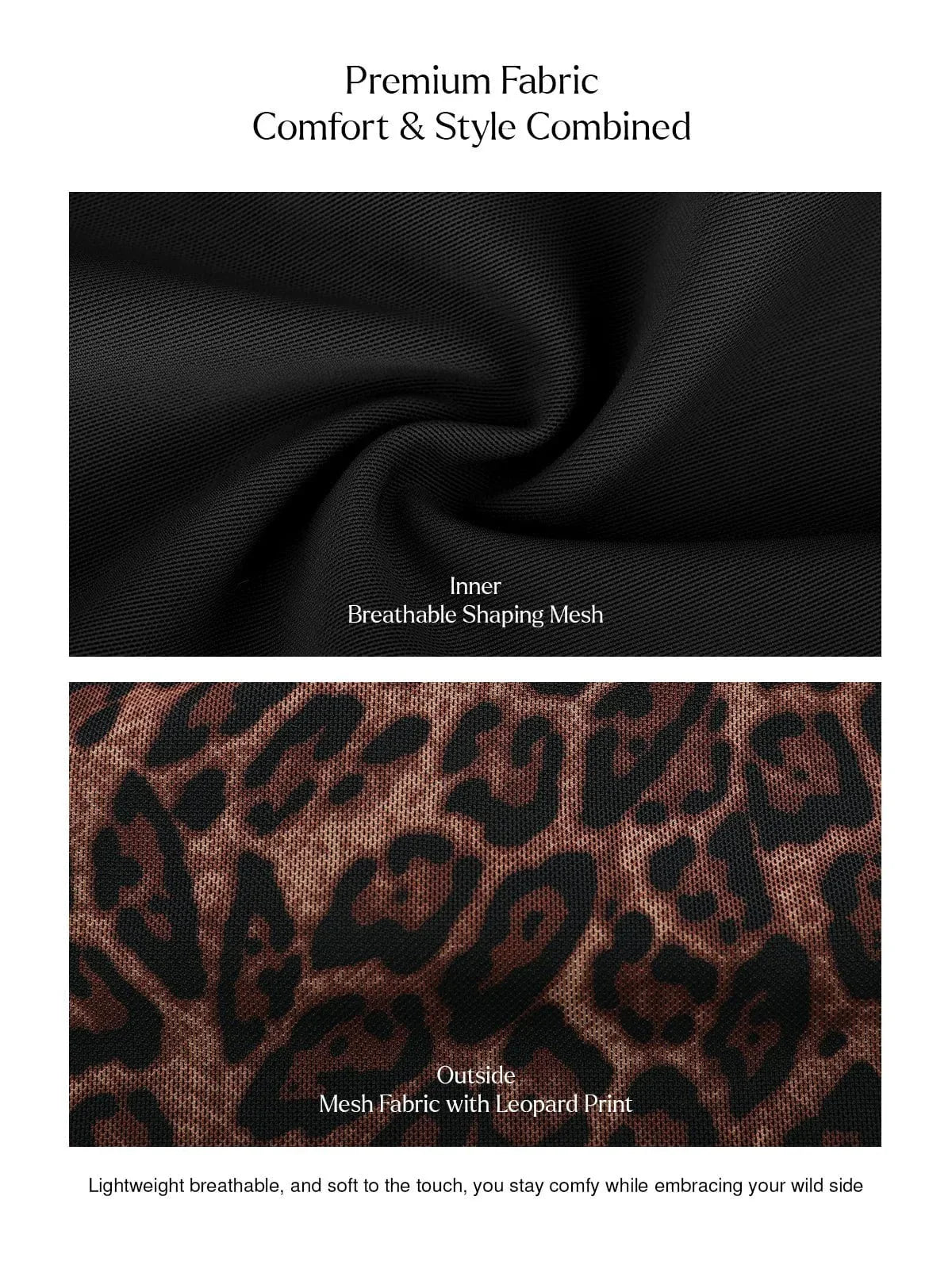 Shapewear Leopard Sculpting Side Slit Mini Dress