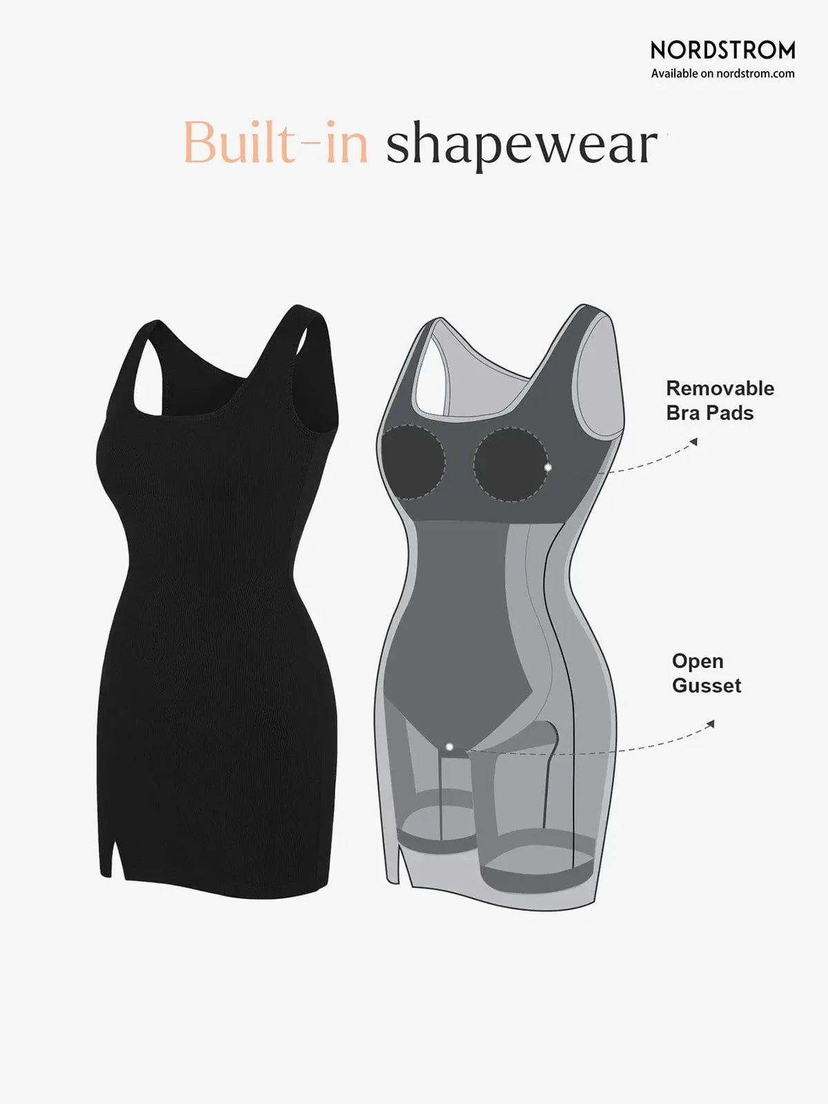 Shapewear Modal Sculpting Mini Tank Dress