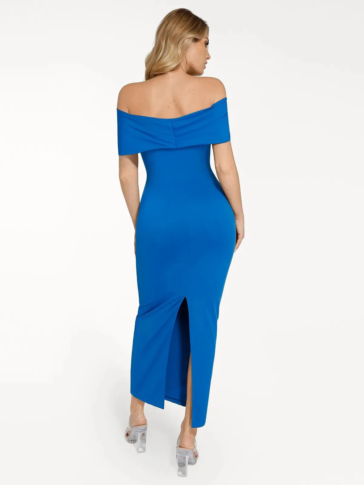 Shapewear Off-the-Shoulder Slim Column Maxi Dress