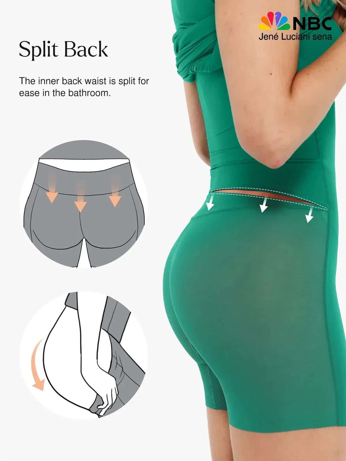 Shapewear Ruched Bodycon Cascade Mini Dress