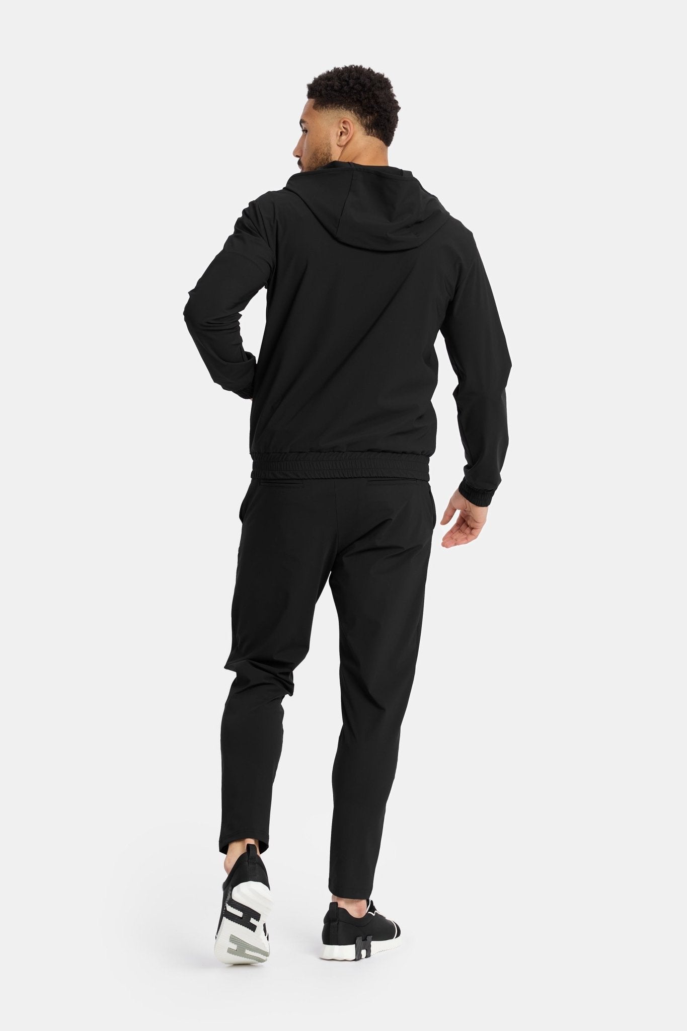 Onyx Black Hooded Tech Suit