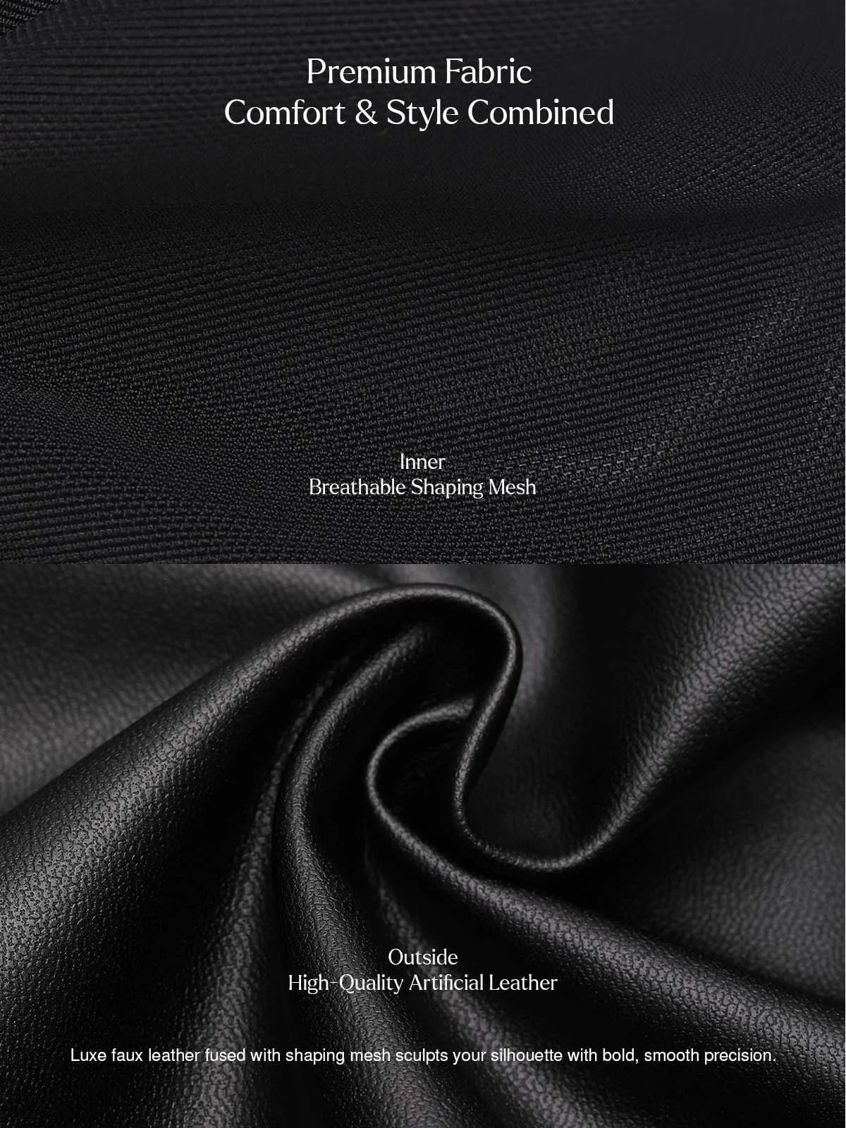 Dual-Wear Sculpting Faux Leather Dress