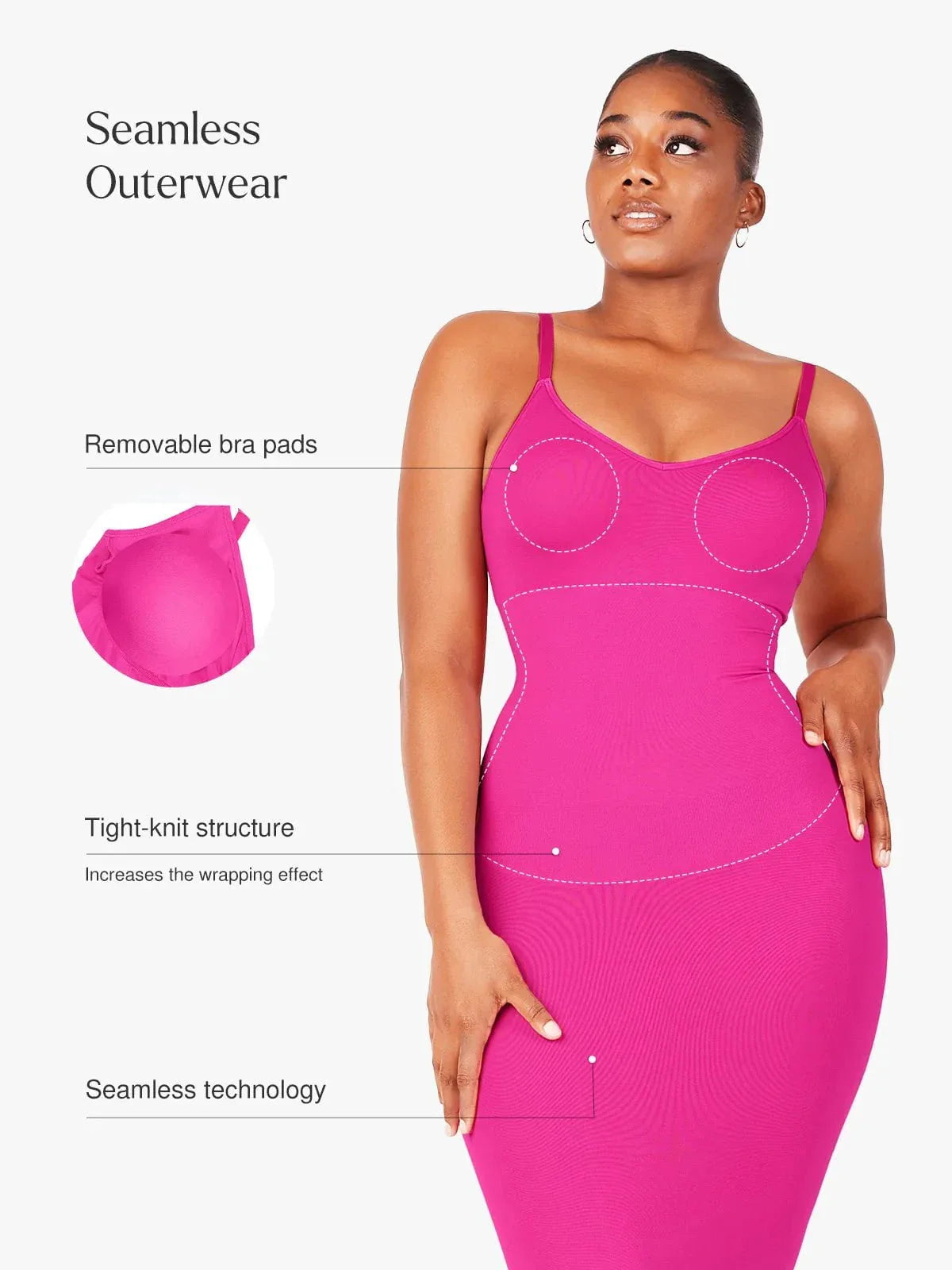 Shapewear Sleeveless Sculpting Seamless Dress Set