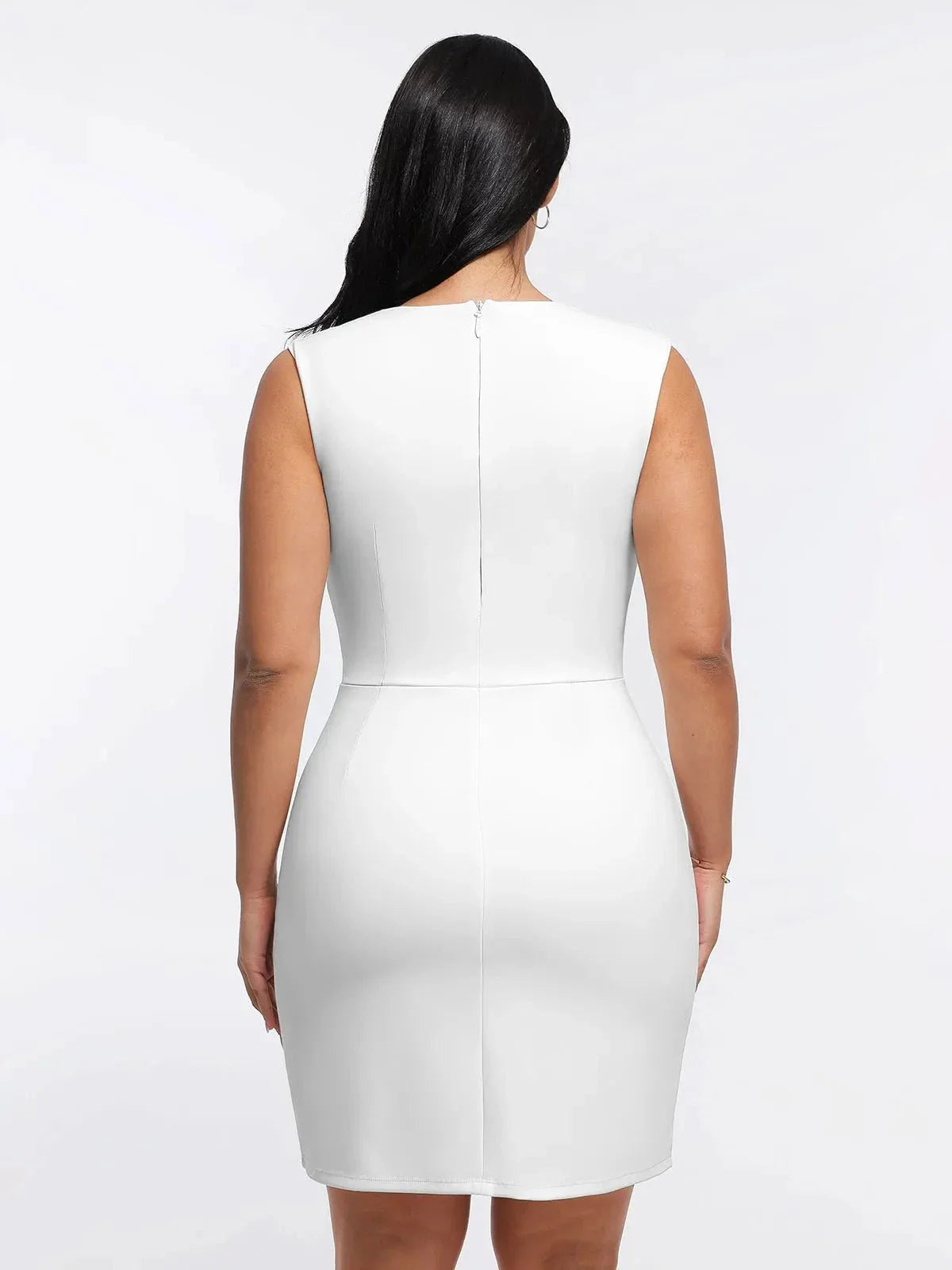 Shapewear Cut-in Square Neck Sculpting Midi Dress