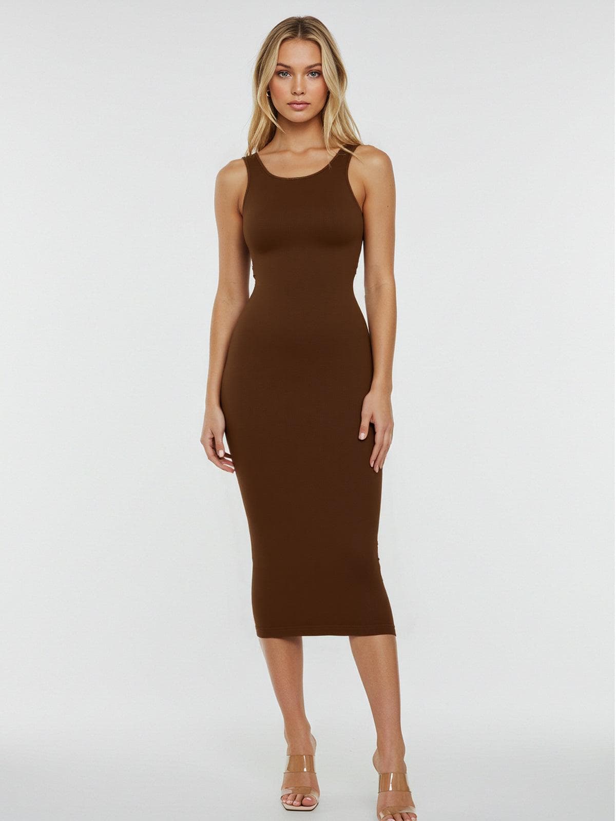 Shapewear Eco-Friendly Sculpting Seamless Midi Dress Set