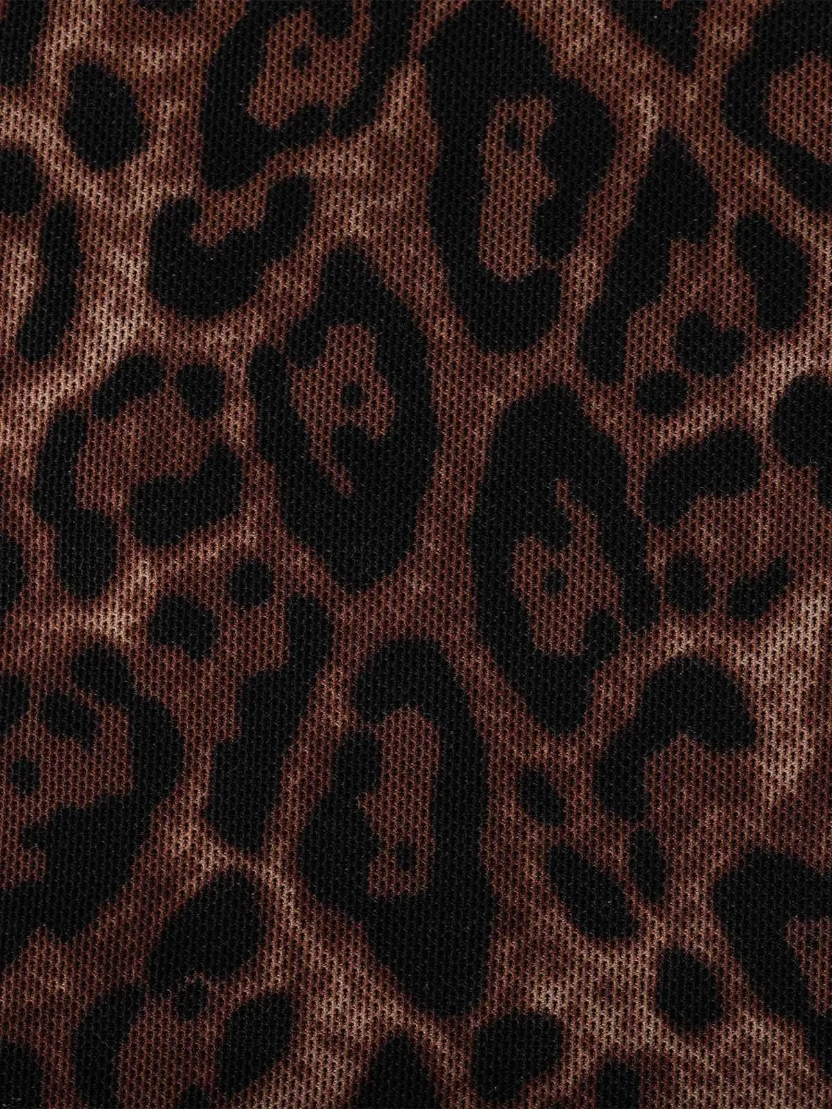 Shapewear Leopard Cowl Neck Ruched Sculpting Maxi Dress