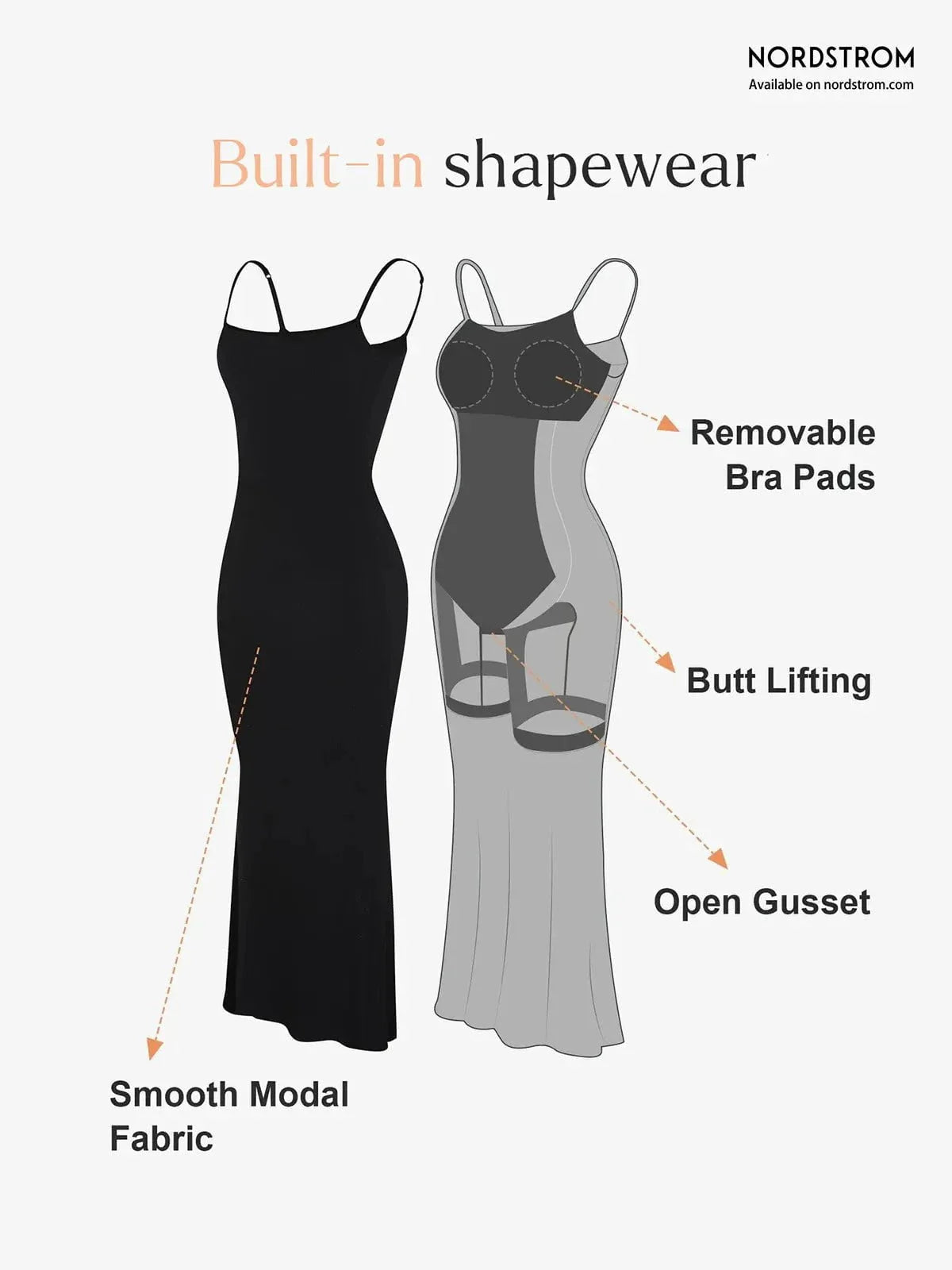 Shapewear Modal Slimming Maxi Slip Dress