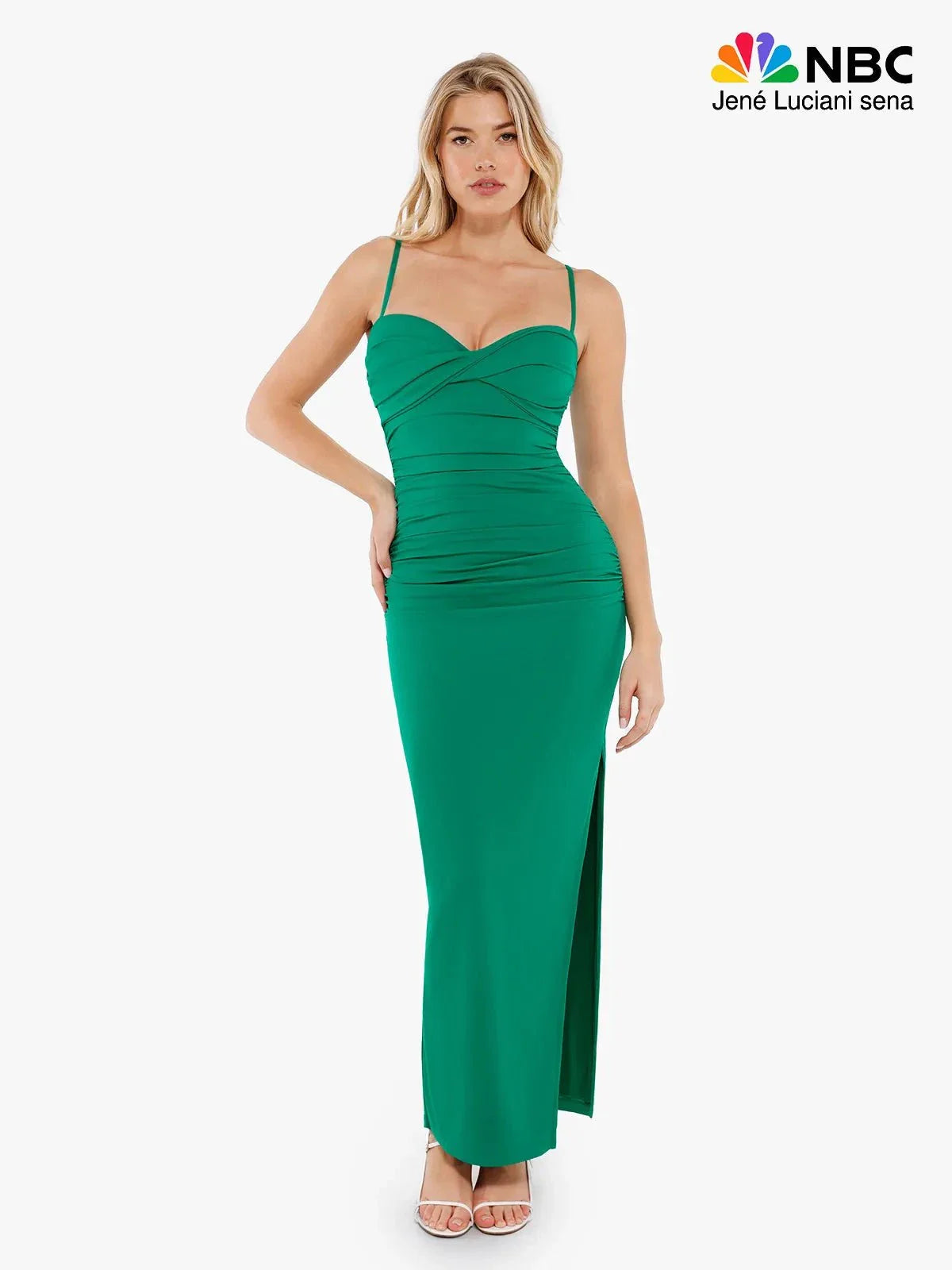 Shapewear Ruched Bias Twist Tummy Control Maxi Dress