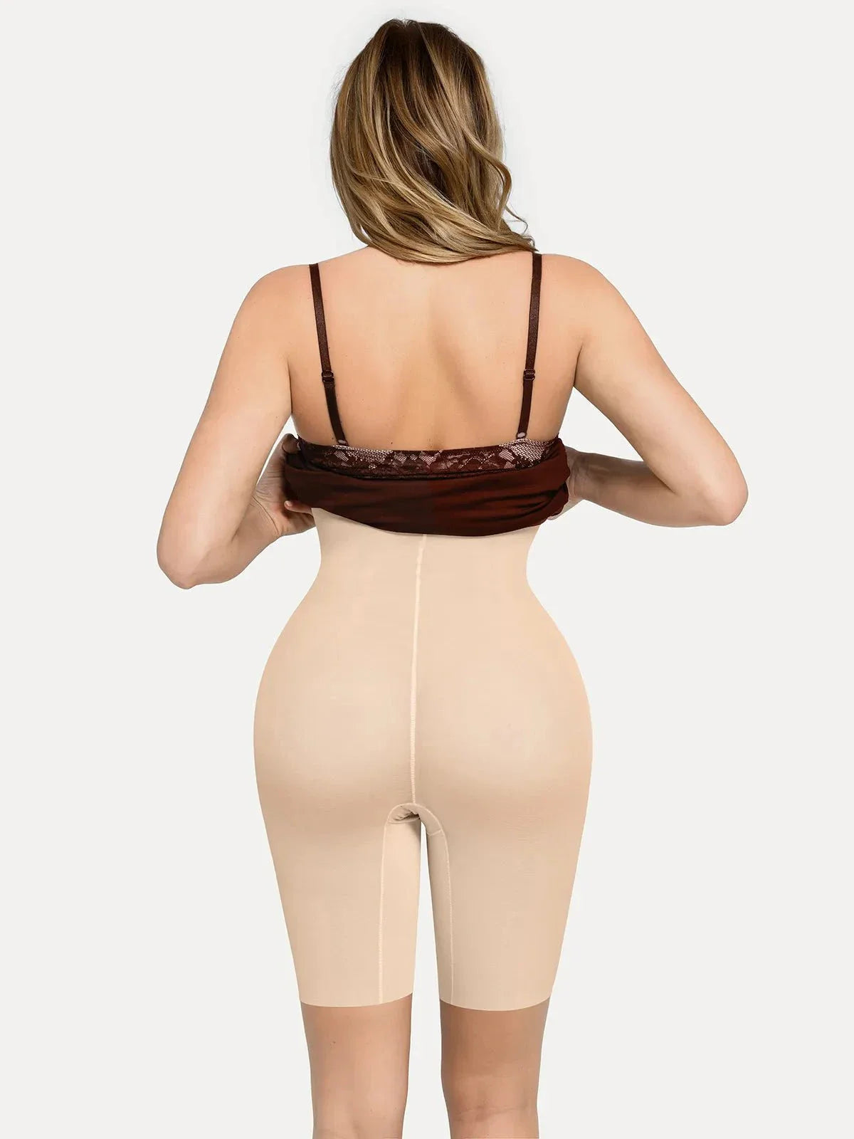 Shapewear Sculpting Lace Corset Midi Slip Dress