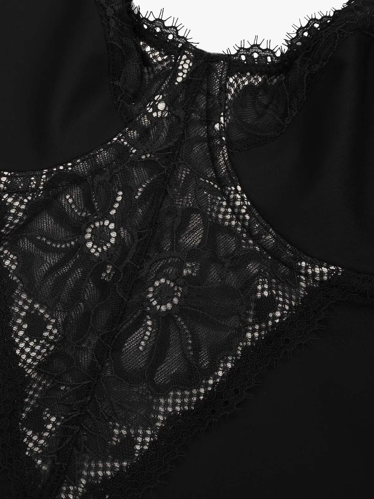 Shapewear Tummy Control Lace Inset Midi Dress